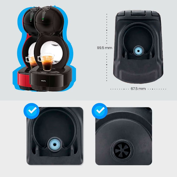 Reservekapselholder MS-624360 Kompatibel med Dolce Gusto Lumio Colors EDG355 og EDG325 Kaffemaskiner, Dolce Gusto Kapselholder, Svart Farge