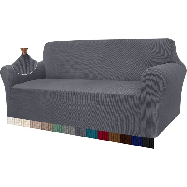 L [inom 190 - 230cm för tre personer] Modern sofföverdrag, i Jacquard, elastisk, för vardagsrummet, ideal som skydd mot hundar och husdjur