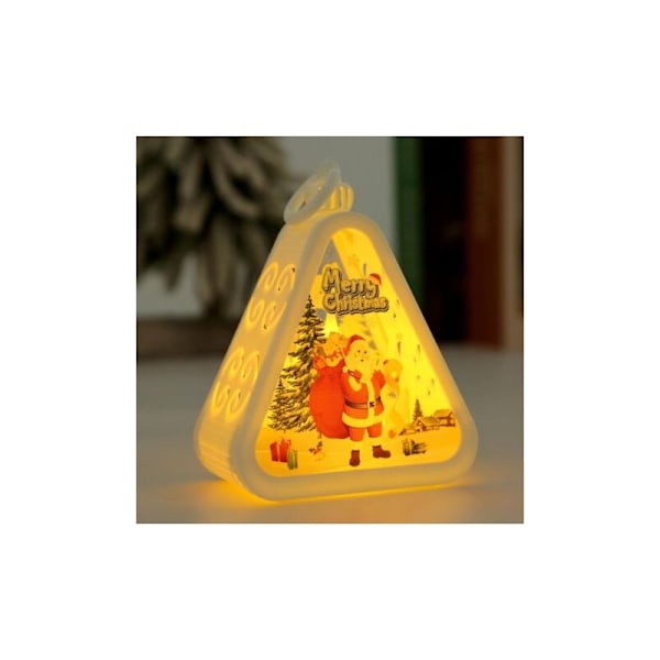 Retro Juledekorasjon Nattlampe, Lysende Gave, Skrivebordstilbehør, Atmosfærelys (Julenissen)