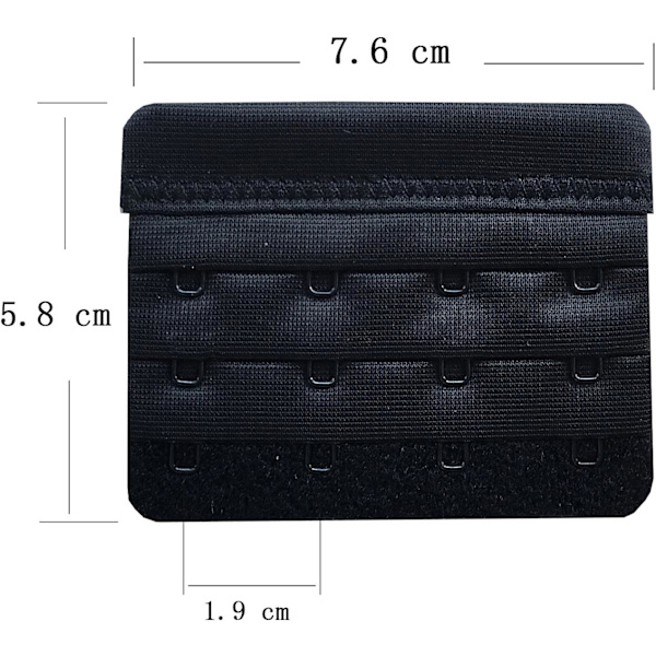 3-pack mjuka och bekväma bh-förlängare för kvinnor, 4 hakar