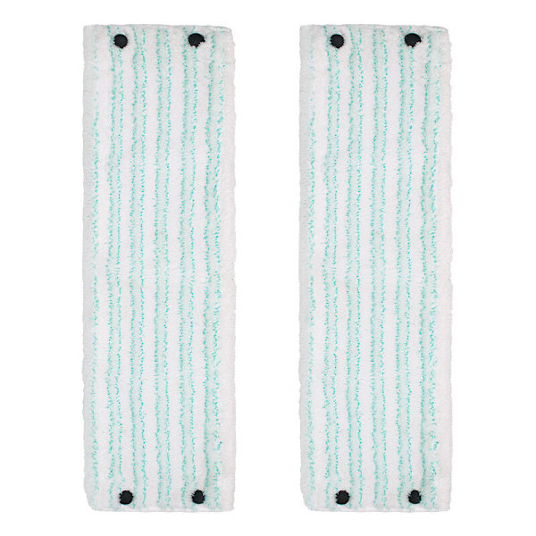 2 moppipään vaihtopään setti Leifheit Clean Twist/Combi M Micro Duo -Chif -moppiin hapsuilla, 48,5 x 15 cm, Leifheit Serpillière -yhteensopiva Moppe, mikrokuitu