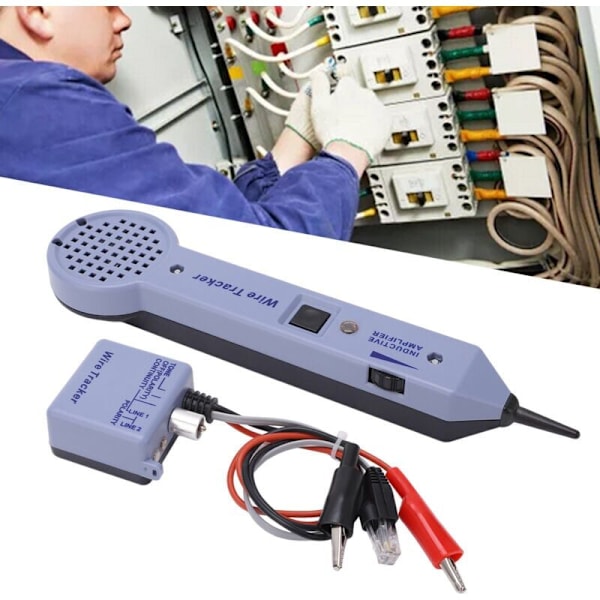 200EP Wire Tracer Kit, Netværks Wire Tracer Kredsløbstester Kabelsporings Tester Kit Input Impedans 100MOhm Audio Justerbar Induktionsforstærker
