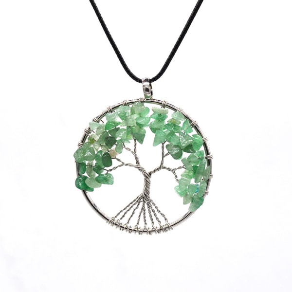 Healing Crystal Car Hanging Ornament, Tree of Life Håndlaget Wire W