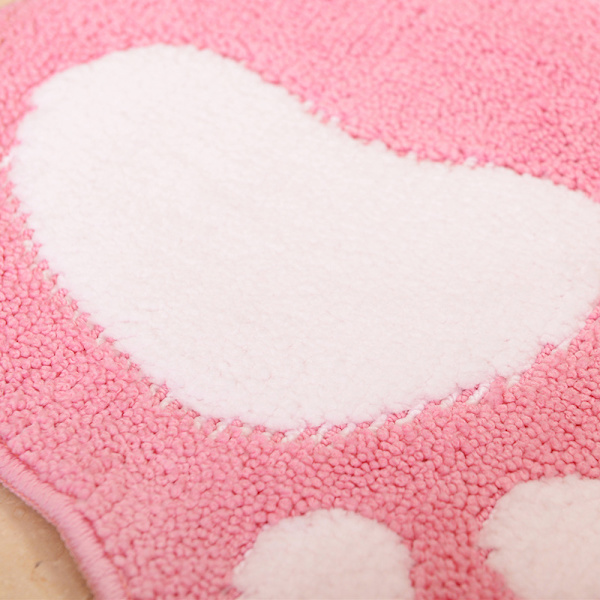 Badrumsmatta Dörrmatta Badrumsmatta - Söt Klofot Toalett Badrum Dusch Halkskyddande Matta Absorberande Snabbtorkande Tvättbar Hållbar Matta - 40cm x 60cm (Rosa