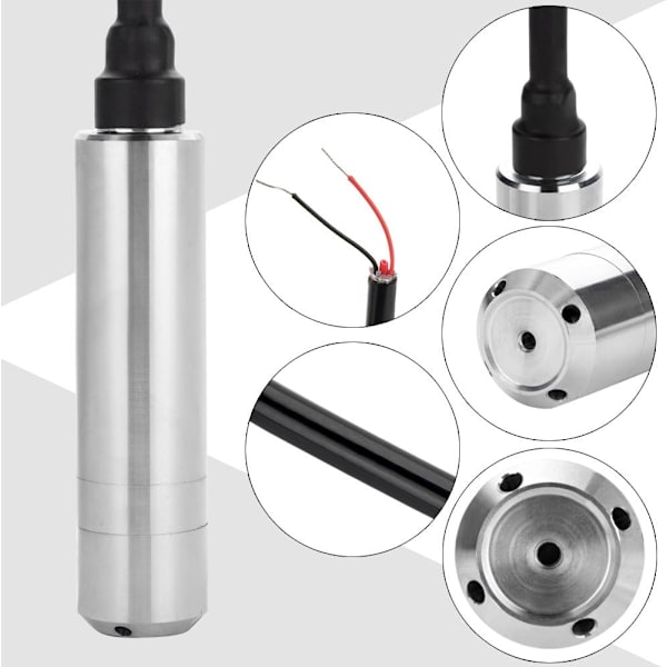 DC 24V 4-20mA Jet Level Flydende Vandsensor Transmitter til Detektering af 0-5m Rækkevidde Dybde