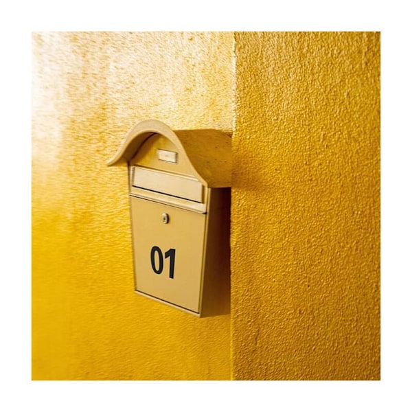 30 stk. 3\" Postkassestickers Tal 0-9 til Udendørs Skilte Døre Vinduer Biler Adressenumre (Sort)