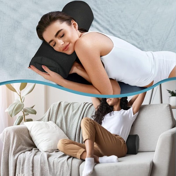 Halvmåne pute, halvsylindriske fotstøtter, memory foam fotstøttepute, fotstøtte under kontoret, skrivebord med skumskum