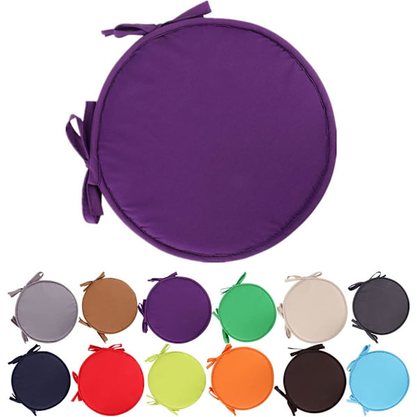 Fargerike innendørs/utendørs stolputer runde setepute hage uteplass hjem pute - diameter 38cm, utemøbel putetrekk, rund sete hage pa