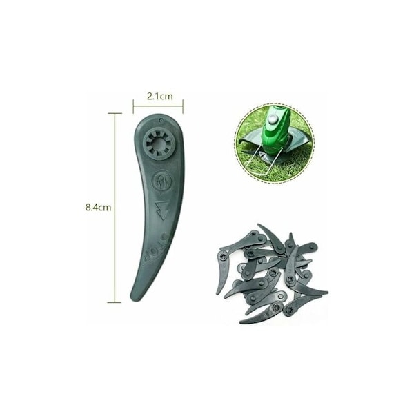 Sarja, jossa 24 varaterää Bosch Durablade ART 23-18 LI ja ART 26-18 LI -trimmeriin, vihreä, pituus 83 mm.