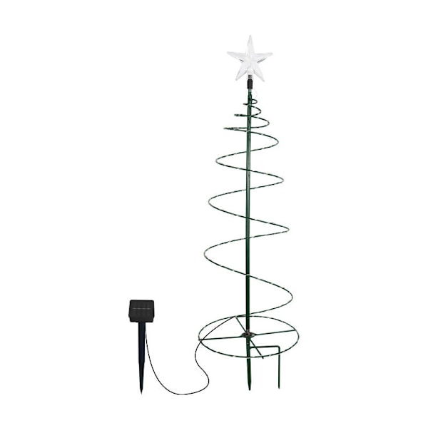 1 stk. Julejuletre solcelle, utendørs dekorasjon, utendørs hagelys, lyslenke, juledekorasjon LED-lys, høyde 60 cm (b