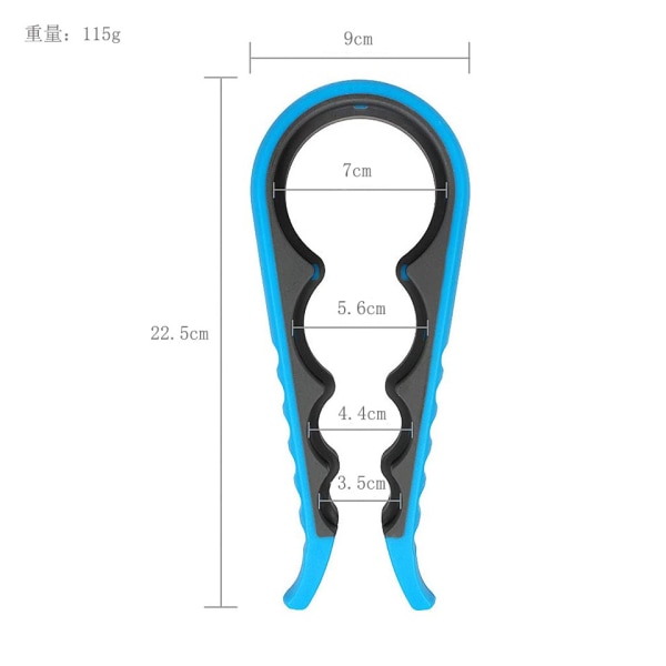 Flaskeåbnere Flaskeåbnere og dåseåbnere til personer med svage hænder Flaskeåbnere til nem fjernelse af flaskehætter (blå og grå)