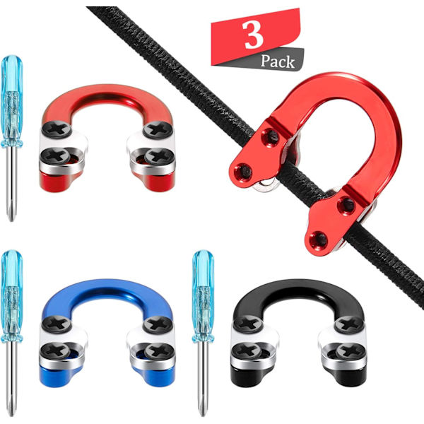 3 set bågskytte spänne compoundbåge metall D spänne metall D spänne skåra spänne release med skruvmejsel för jakttillbehör