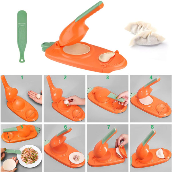 2 i 1 Dumpling Maker, Manuell Deigpresse, Manuell Dumpling Maker Mold, DIY Dumpling Maker Ravioli Maker, Dumpling Molds for Dumplings
