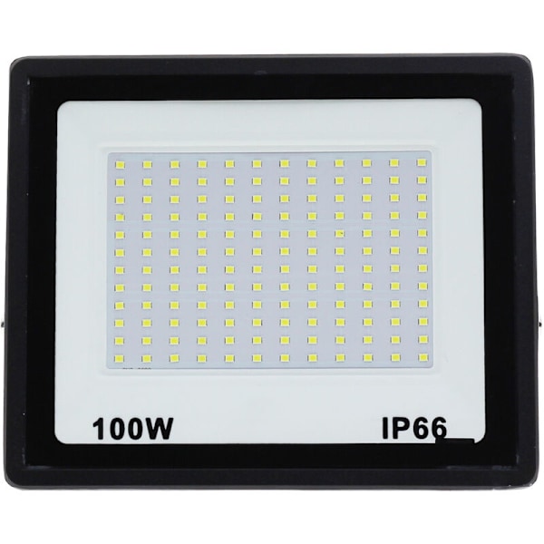 100W Udendørs LED Floodlight, 10000LM 6500K Køligt Hvidt Lys, IP66 Vandtæt, 144 LEDs, Udendørs Lys til Have, Terrasse, Garage - RWProjector only