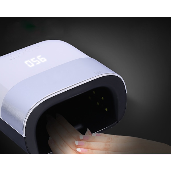 Led neglelampe, 48W professionel negletørrer til gelpolering med automatisk sensor og LCD-display til hjem og neglesalon