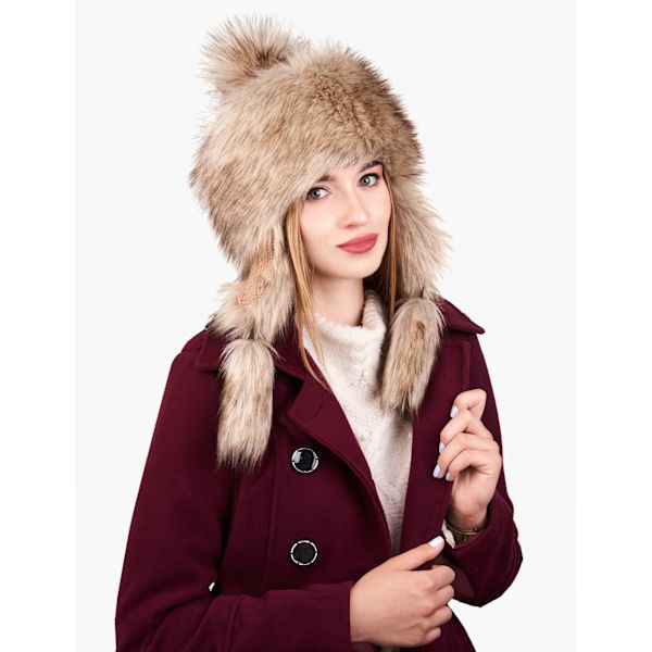Dame Faux Fur Catcher Hat - Sjov, varm og anderledes russisk pelshat