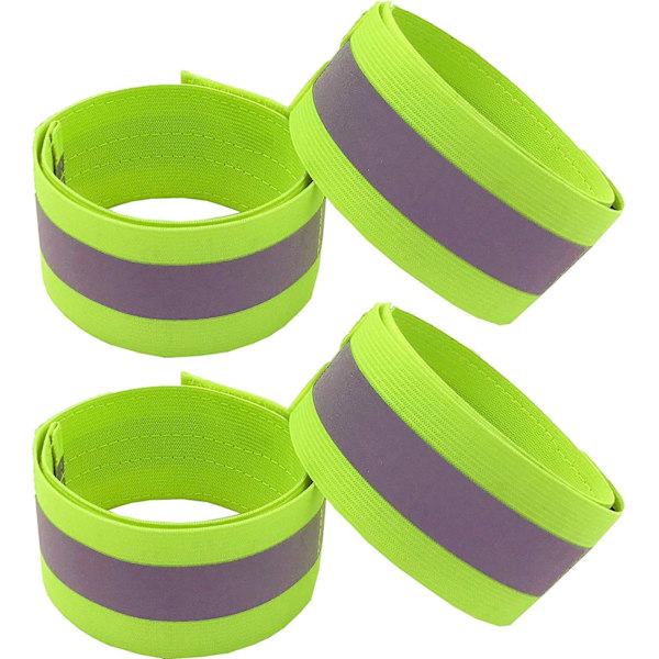 4*3,5 cm Set 4 Reflextejp Säkerhetsarmband - Hög Synlighet Cykel Löpning Barn - Elastisk Repskydd