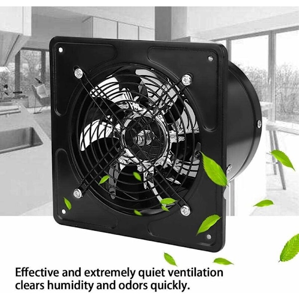 15 cm udsugningsventilator vægventilation Støjsvag badeværelse garage køkken 40w 220 v ventilator 600m³ / t luftstrøm