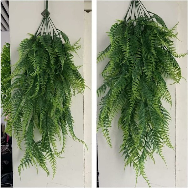 Kunstig hængeplante realistisk udseende kunstig dusk kunstig falsk grøn plante hængende 80 cm kunstig indendørs vin udendørs