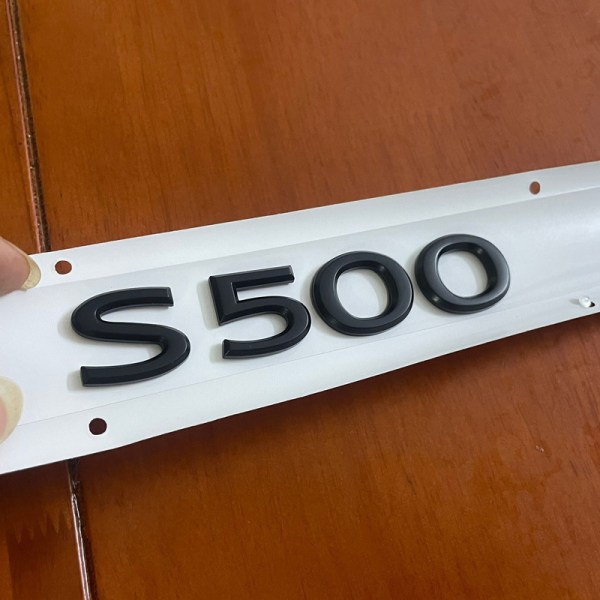 Passer for Maybach bakre emblem S450 S480 S580 GLS480 600 alfanumerisk etikett (1 stk)(S500 svart 2)