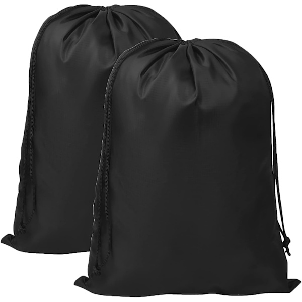 2-pakning 34*42cm klesoppbevaringsposer med snøring, utendørs reiseposer