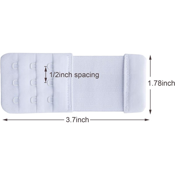 BH-forlengere BH-forlengere 3 kroker / 2 kroker, BH-forlengere BH-forlengelse 6 stykker, 3 kroker 1,27 cm avstand