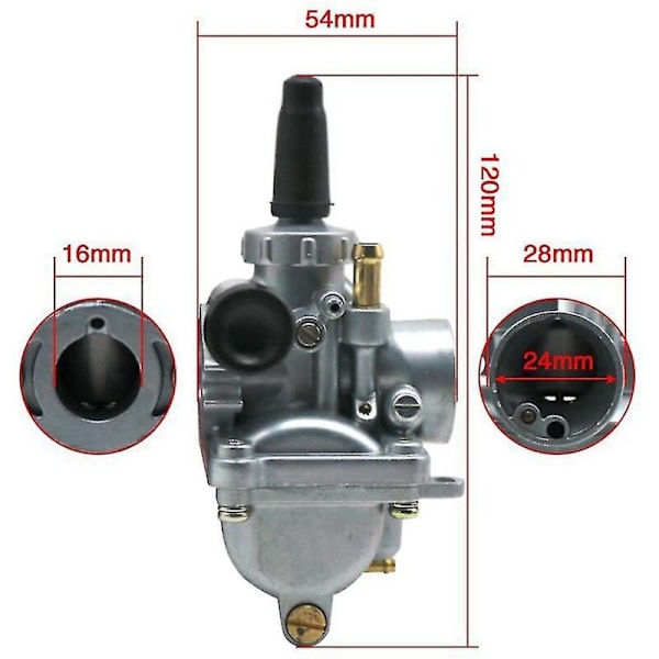 Kompatibel med Yamaha DT 50 VM16 16mm VM16 nytt förgasarset