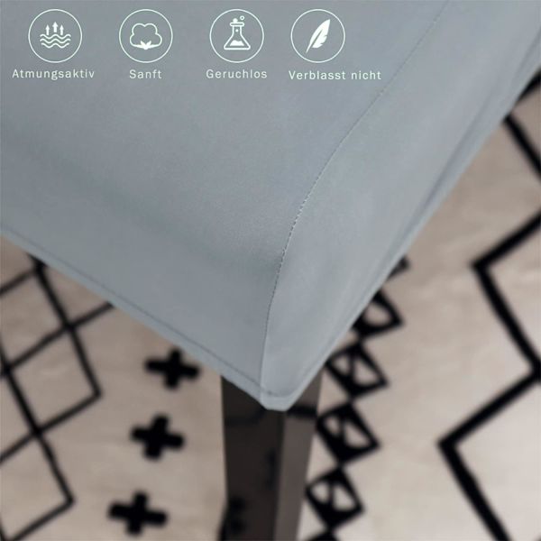 Stolskydd Set om 4 Stretch Stolskydd Universal Polyester Stolskydd för Matsal Hotell Bankett Fest Dekoration Bröllop, Ljus Grå