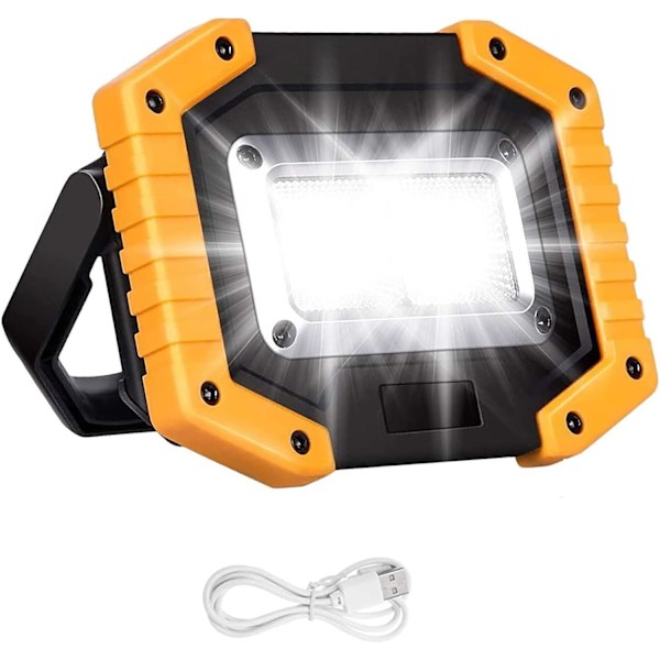 30W Genopladelig COB Arbejdslampe - 2000LM Super Klar Projektør | USB Bærbar & Vandtæt til Udendørs Brug