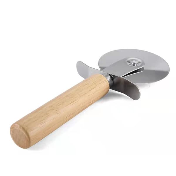 17,5*6cm Pizzaskærer i rustfrit stål med fingerskjold