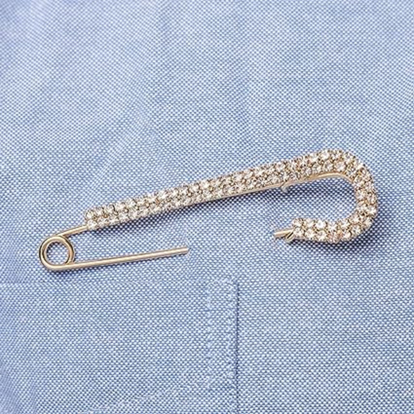 4 stk. Damebrocher Sweater Brocher og Sjal Brocher med Krystal og Kunstig Perle, 2 Stilarter