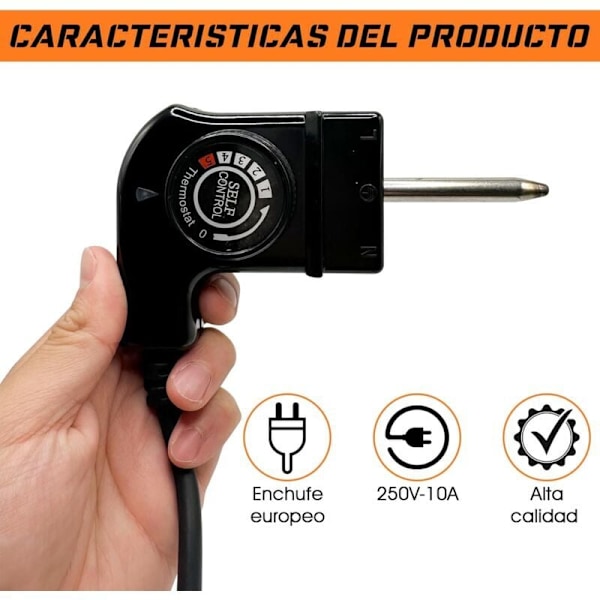 Universalkabel til termostat for universal jerngrill 10 til 250V 5 positioner
