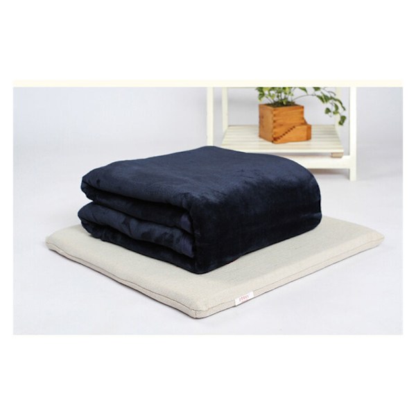 Leverbetræk - Marineblå (blå) - Ultrablødt sofatæppe - Let sofaplaid - Polyester mikrofiber - Nem tur - Seng - 50 x 60 tommer