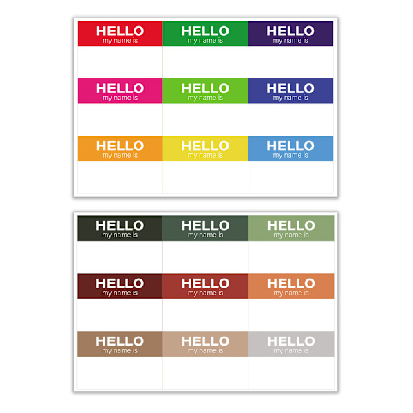 10 stk. Hello Navn Etiketter Klistermærker Hello My Name Is En Etiket 5*7.5CM Nyfødt Baby Navn Klistermærke til Hjem Skole Kontor Forbrugsvarer, Møde, Postforsendelse, Multi