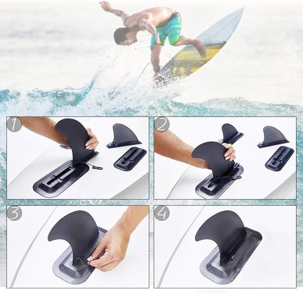 Surfebrettfinner (med base) Tynne surfebrettfinner Plast surfebrett Lange surfebrett Padlebrett