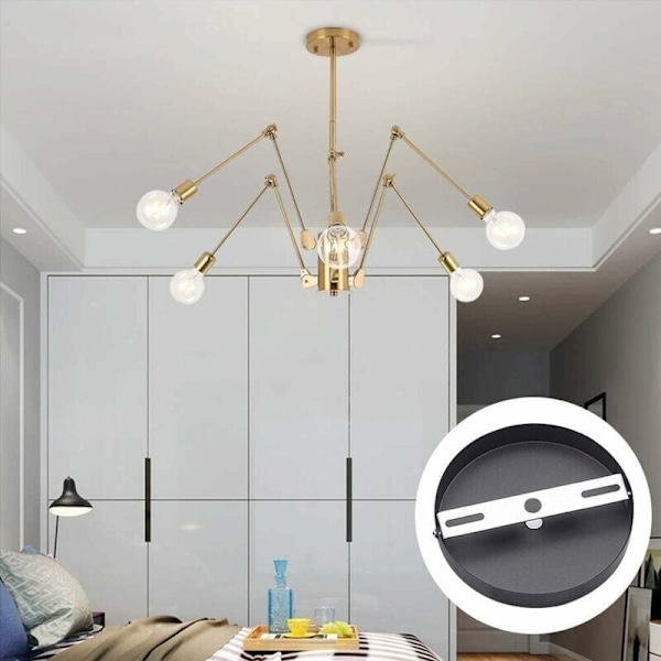 4 stk. fastgørelsesbeslag til loftslampe 105mm Tilbehør til ophængte armaturer Loftlysekrone Loftlysplade Bundplader Plader Pladebeslag