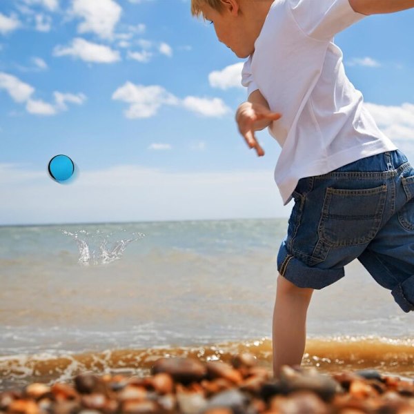 2 stycken vattenstudsboll, studsande strandballong, studsboll för vatten, boll som studsar på vattnet passar barn, ungdomar, vuxna