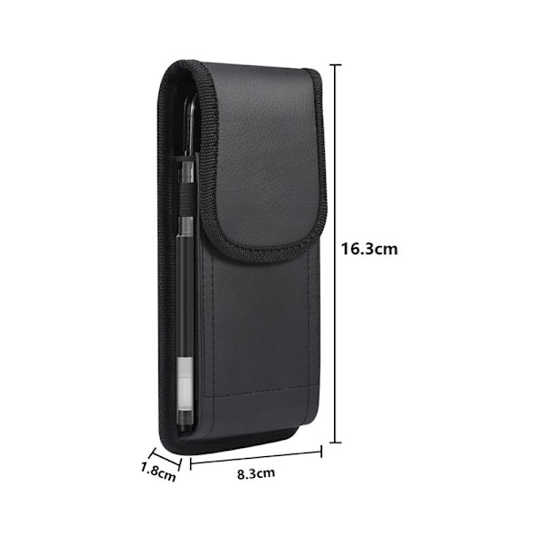 Mobiltelefonfodral med bältesklämma, lämpligt för Apple XSMAX (telefonstorlek 157,5 x 77,4 x 7,7 mm), Apple 6plus/7plus/8Plus, Oppoa3/A5/A7/K1, Viv