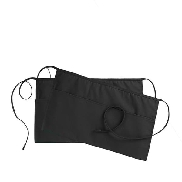 Fickförkläde midja för män och kvinnor, korta förkläden för servitörer, kök, restaurang, grillförkläden (2-pack)