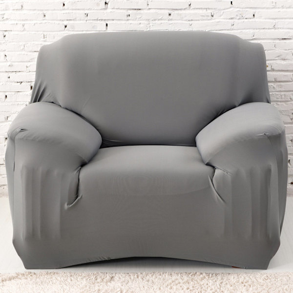 Grå strækbar polyester sofa armlæn betræk dekoration stue støvtæt sofaovertræk og beskytter