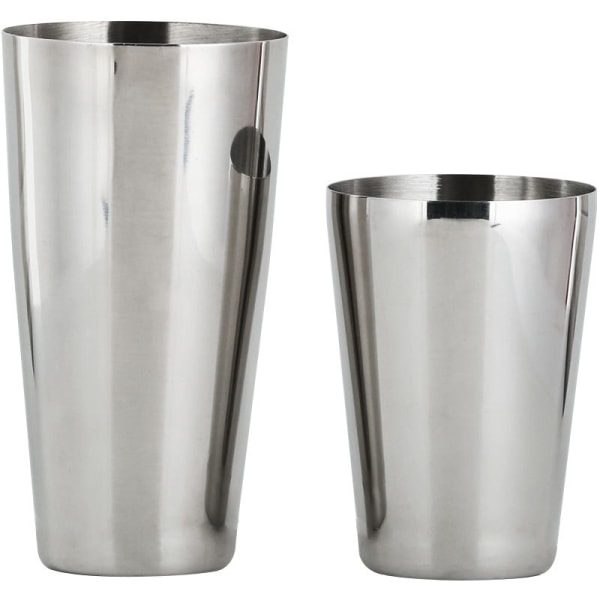 Stainless steel cocktail shaker set (stainless steel natural), 820ml and 650ml