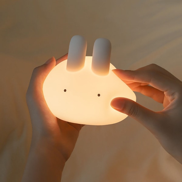 LED Rabbit, silikoninen lastenhuonevalo baby ja toddler, pehmeä yö