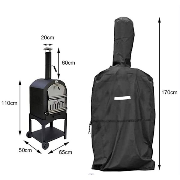 Grilltrekk for gassgrill - Vær- og UV-bestandig - Passer til hage- og hagegassgrill - 68 x 63 x 160 cm.
