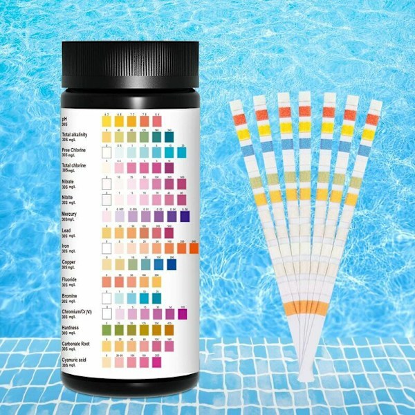 Vattentest, 100 dricksvattenteststickor, vattenteststickor 16 och 1 dricksvatten, teststickor