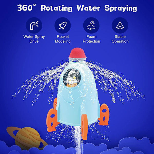 Sprinklerleksaker, Raketspinkler, Hydro Launch-leksaker, Vattenspinkler upp till 1,5 m, Vattningsleksaker, Sommarspinklerleksak för barn 3+, Trädgård, Gräsmatta, Utomhuslek