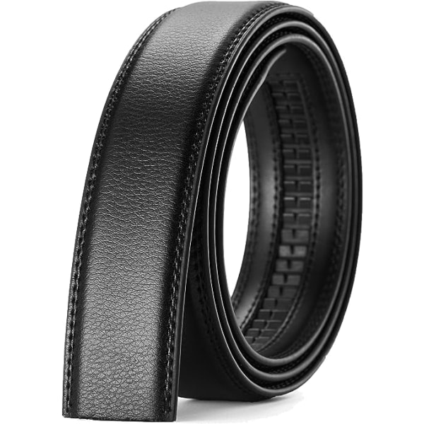 Herrebælte, automatisk, 36 mm læderbælte til mænd til kjole og afslappet tøj, mikrojusterbart og klippebart design Længde 120 cm