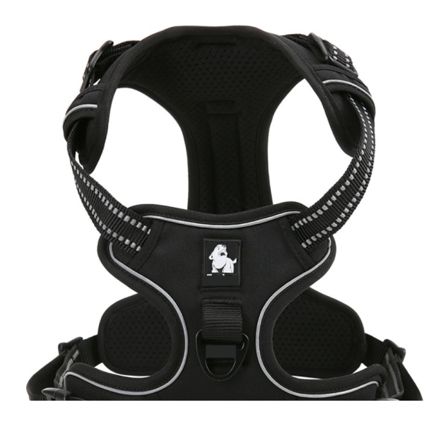 Black,M-Durable Dog Harness Vest with Adjustable Padded Safety 3M Reflective Pet Harness for Medium/Small Large Dogs