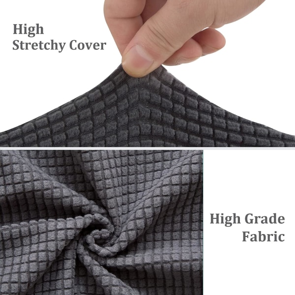 Skandinavisk stolsöverdrag set om 4, skandinavisk stretchig matstolsöverdrag, Jacquard elastiskt stolsöverdrag universellt för heminredning