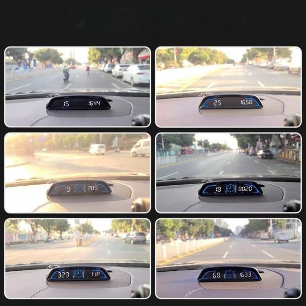 Hastighetsmätare, satellitsignalmottagning, hastighetsvisning och andra funktioner, Bil Head Up Display, för alla fordon
