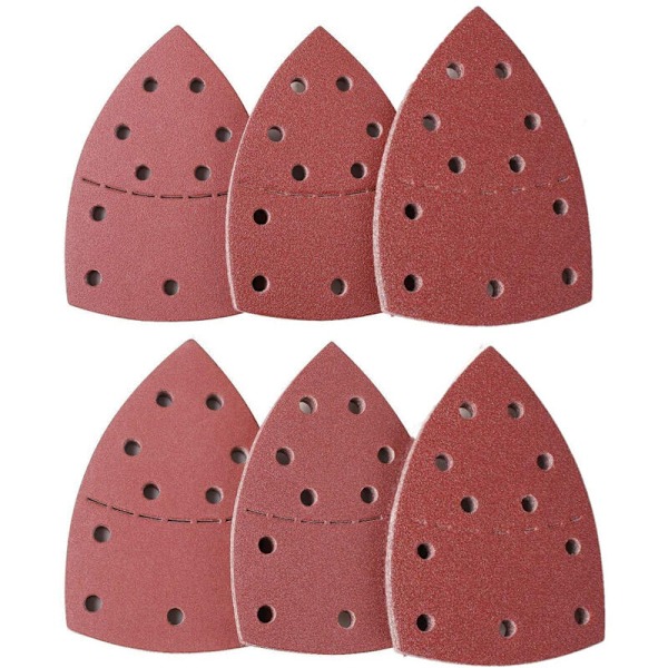 Pakke med 40 slibetrekanter, sandpapir til Bosch PSM 160 A/PSM 80, 105 x 152 mm, korn P40/60/80/120/180